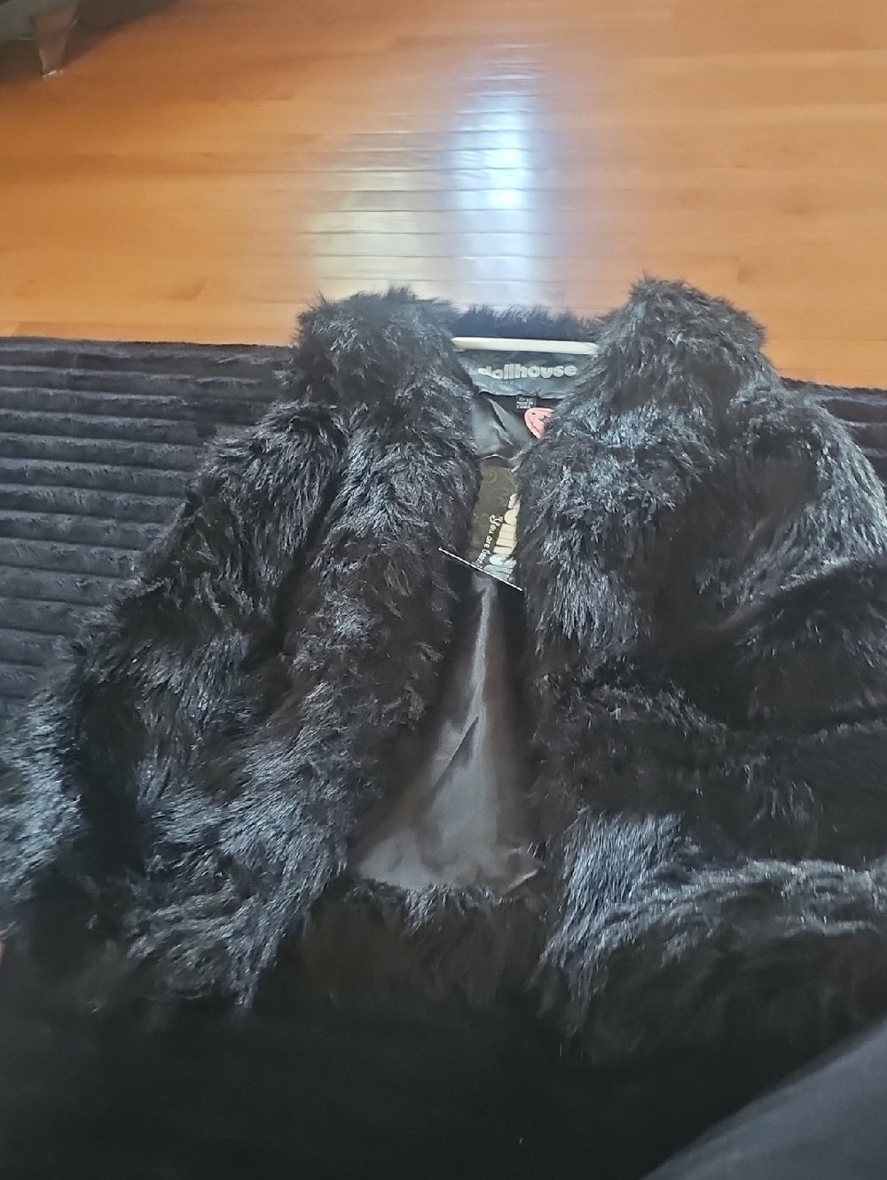 Dollhouse Black Faux Fur Teddy Jacket